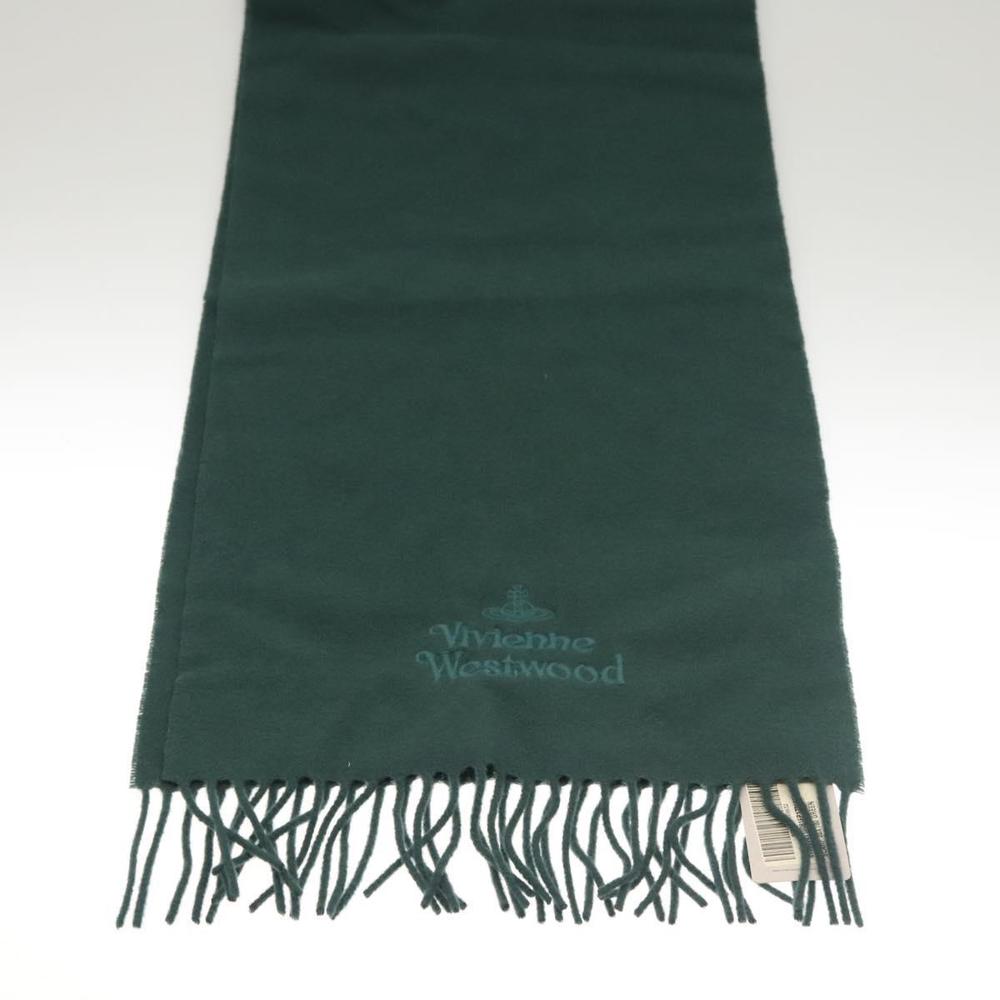 Vivienne Westwood Scarf Wool Green Auth am8369 - Picture 3 of 13